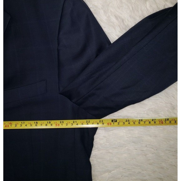 Burberry London Sz 44 L Bond Suit Jacket Sport Coat Men's Navy Blazer 100% Wool - Picture 13 of 15